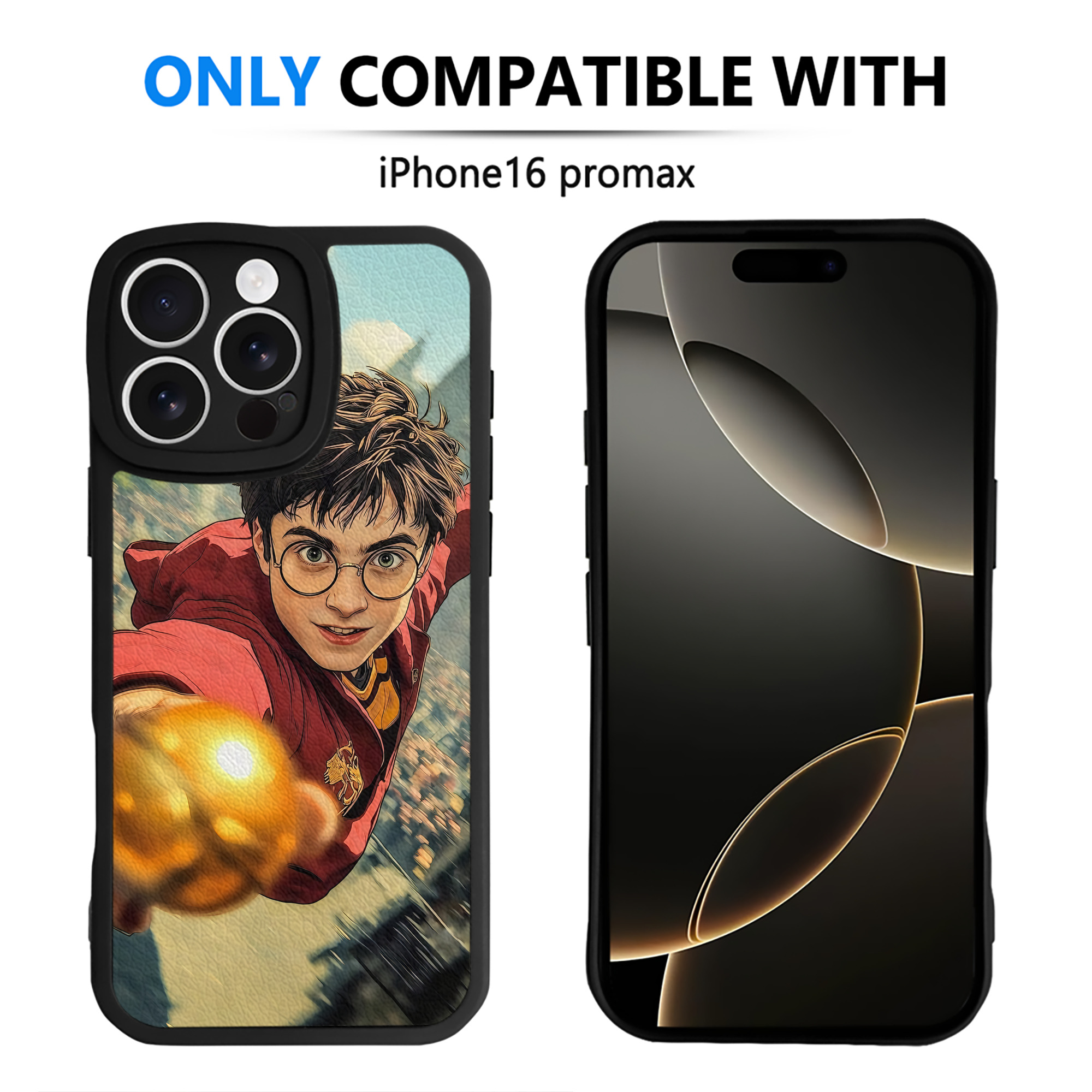 （画像用） Harry Potter ハリー・ポッターシリーズ 【iPhone 16シリーズ対応】シリコンスマホケース（レザー調） 材質：シリコン